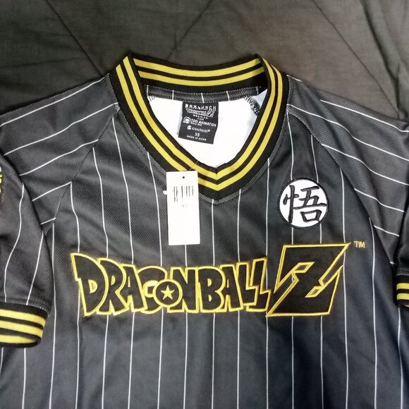 NWT Box Lunch DragonBallZ Goku Pinstripe Soccer Jersey - Picture 1 of 7